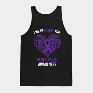 I Wear Purple For Elder Abuse Awareness Shirt Tank Top